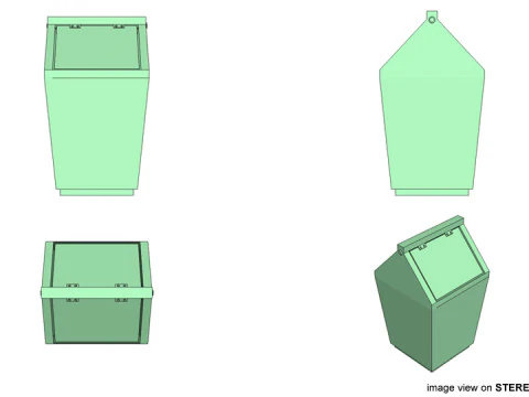 Household Cleaning Tool - Dustbin 3D Model
