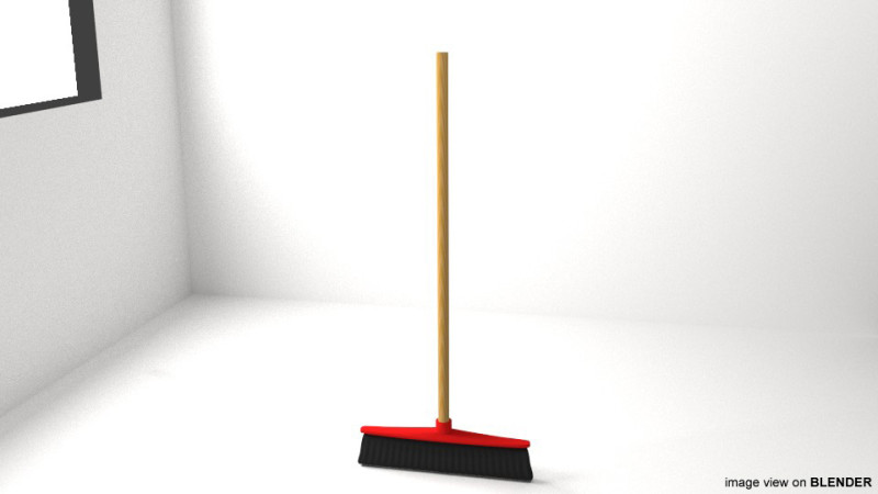 Household Cleaning Tool - Broom 3Dモデル .c4d .max .obj .3ds .fbx .stl .blend 