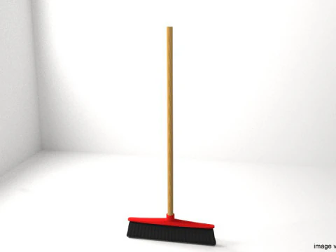 家庭用掃除道具 - ほうき 3Dモデル