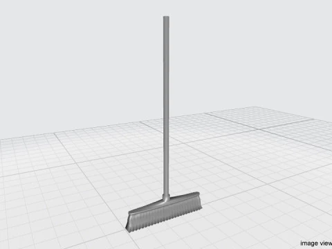 Ferramenta de limpeza dom&eacute;stica - vassoura Modelo 3D
