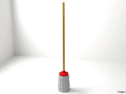Herramienta de limpieza dom&eacute;stica: fregona Modelo 3D