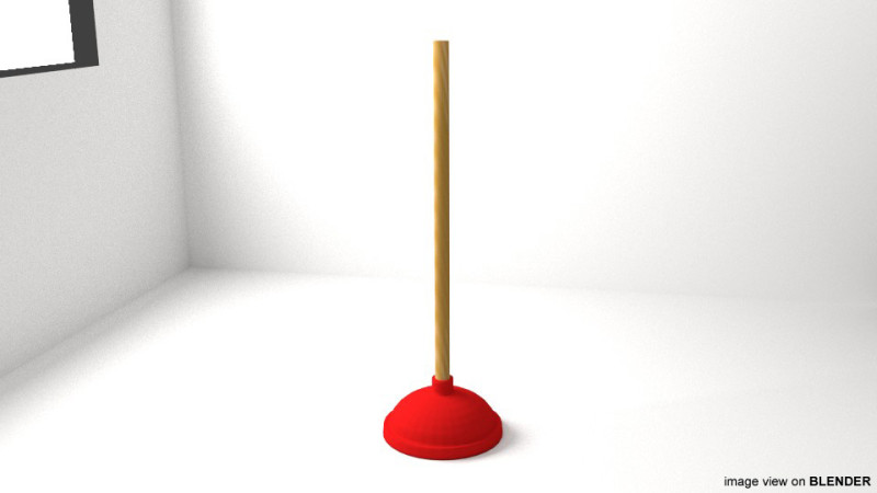 Household Cleaning Tool - Plunger 3D-Modell .c4d .max .obj .3ds .fbx .stl .blend 