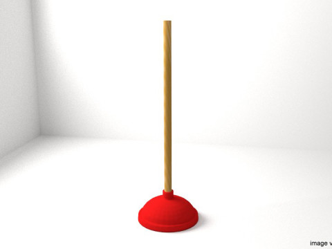 Household Cleaning Tool - Plunger 3D Model