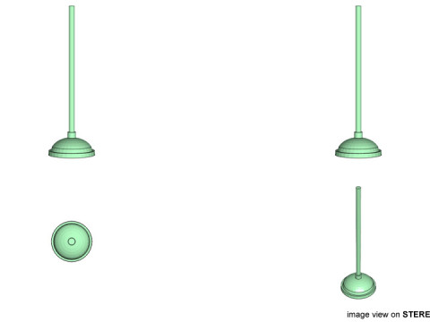 Household Cleaning Tool - Plunger 3D-Modell