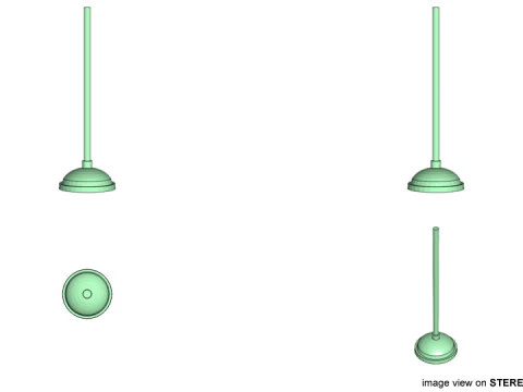 Household Cleaning Tool - Plunger 3D Model