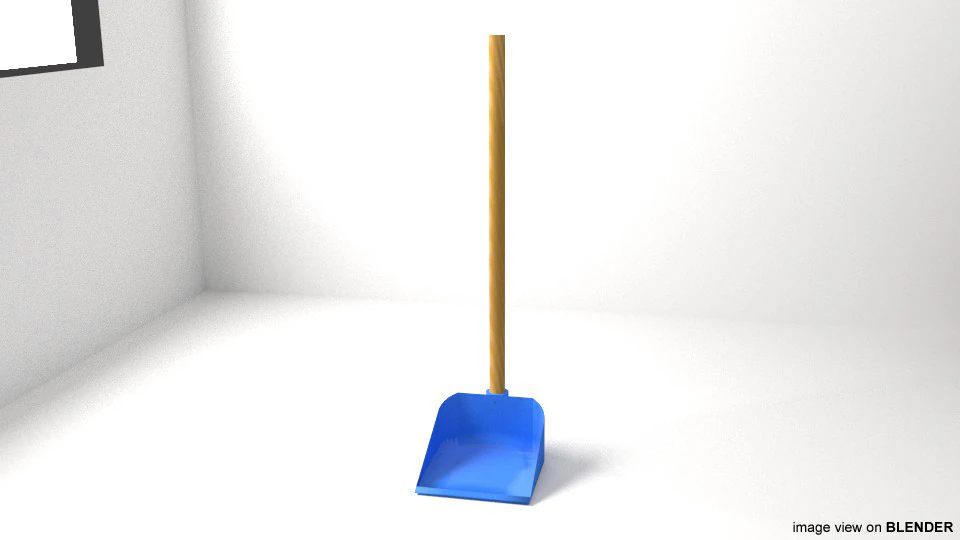 Household Cleaning Tool - Scoop 3D Model .c4d .max .obj .3ds .fbx .stl .blend 