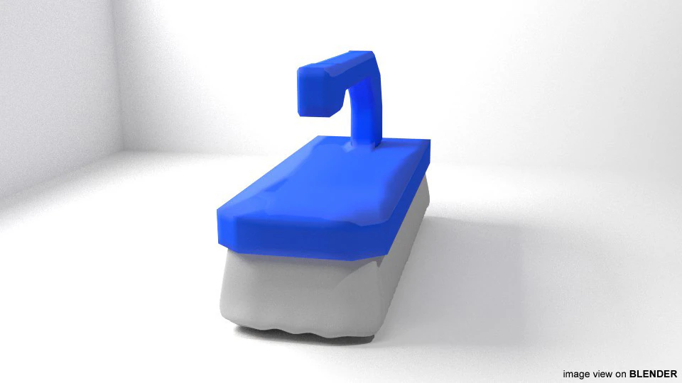 Household Cleaning Tool - Scouring 3D Model .c4d .max .obj .3ds .fbx .stl .blend 