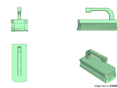 Household Cleaning Tool - Scouring 3D मॉडल
