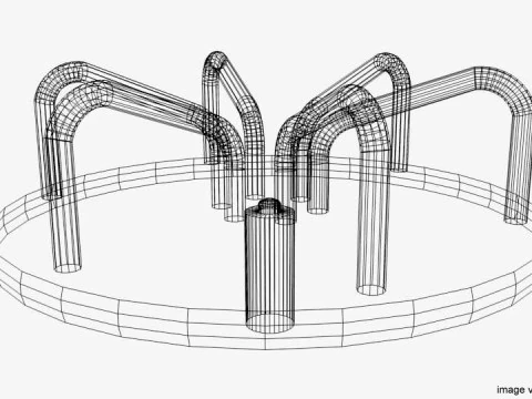 Playground Equipment - Merry Go Round 3D Model