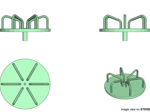 Playground Equipment - Merry Go Round 3D Model