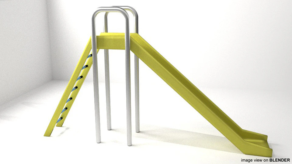 Playground Equipment - Sliding 3D Model .c4d .max .obj .3ds .fbx .stl .blend 