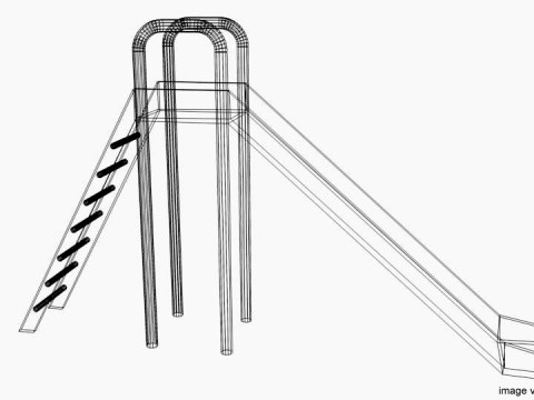 Playground Equipment - Sliding Modello 3D