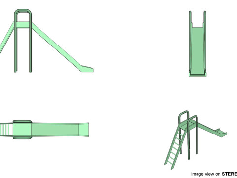 Playground Equipment - Sliding Modello 3D