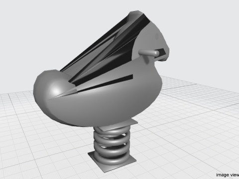 Playground Equipment - Spring Horse 3D Model