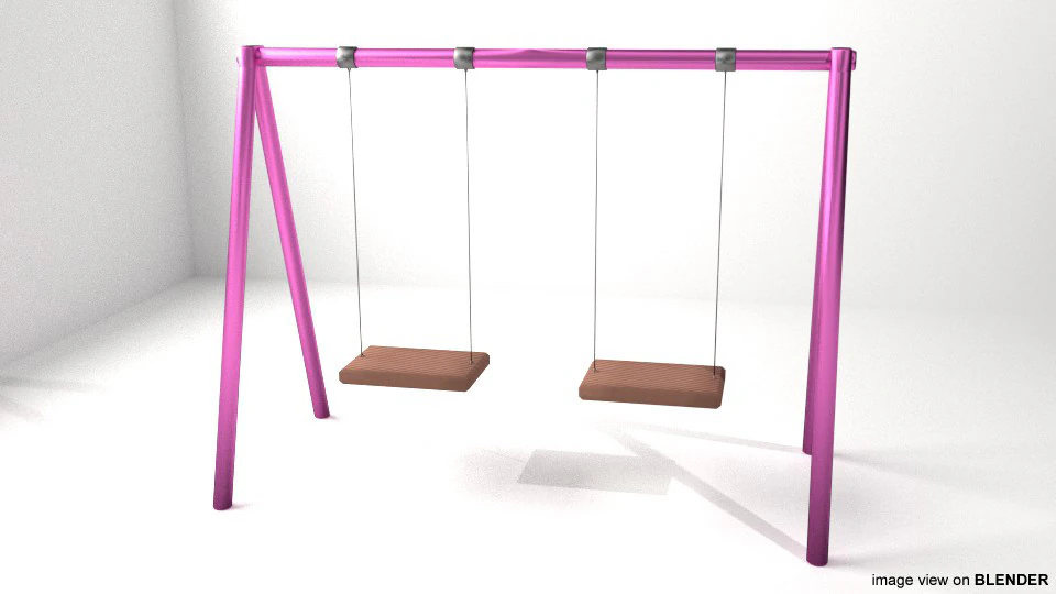 Playground Equipment - Swing 3D Model .c4d .max .obj .3ds .fbx .stl .blend 