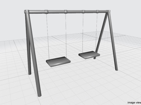 Playground Equipment - Swing 3D Model