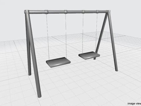Playground Equipment - Swing 3D Model