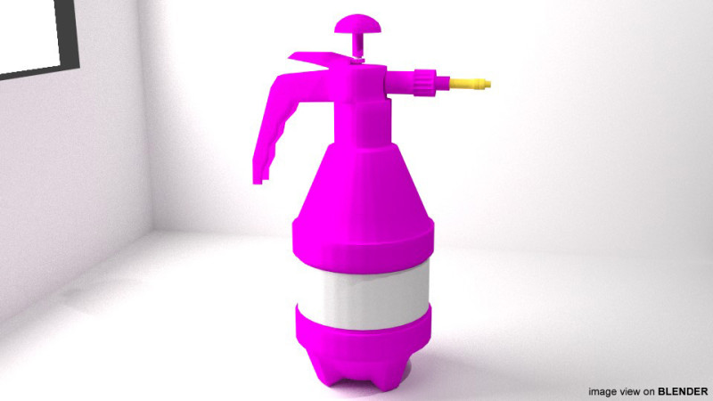 Bottle Spray - Type 2 Modelo 3D .c4d .max .obj .3ds .fbx .stl .blend 