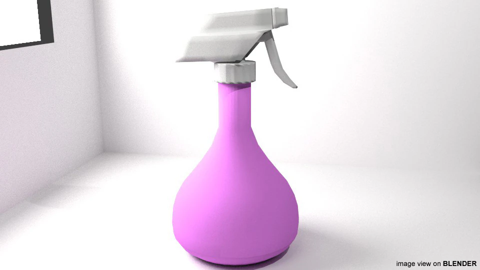 Bottle Spray - Type 3 3D Model .c4d .max .obj .3ds .fbx .stl .blend 