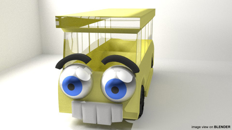 Cartoon Vehicle - Bus Modèle 3D .c4d .max .obj .3ds .fbx .stl .blend