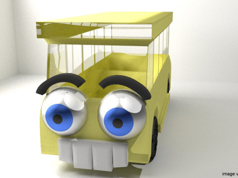 Cartoon Vehicle - Bus 3D Model