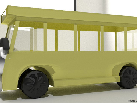 Cartoon Vehicle - Bus Modèle 3D
