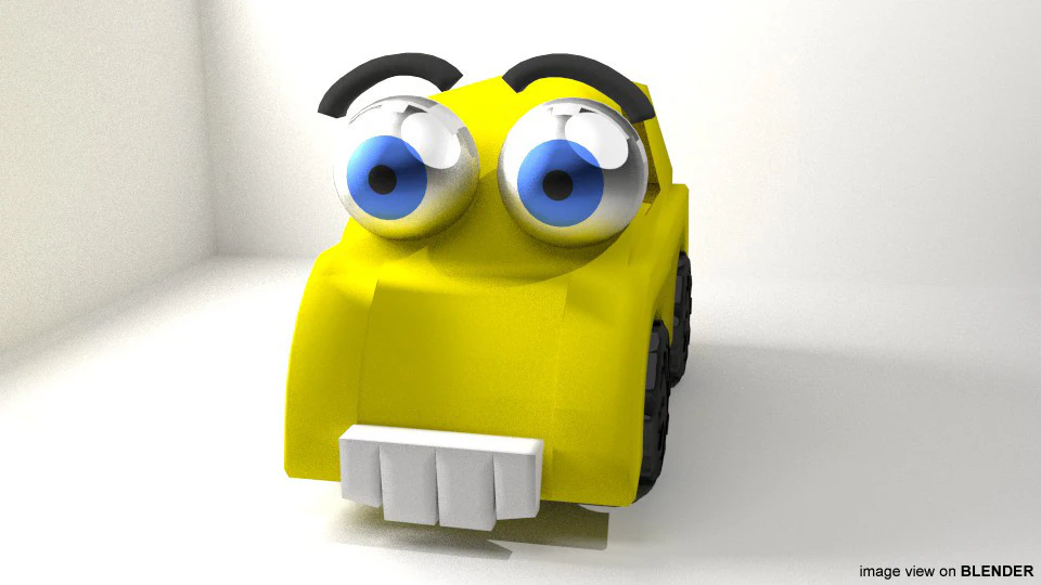Cartoon Vehicle - Car 3D Model .c4d .max .obj .3ds .fbx .stl .blend