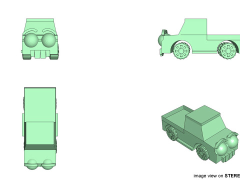 Cartoon Vehicle - Truck 3D Model