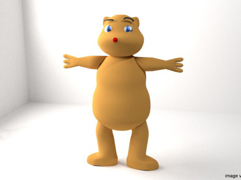 Cartoon Animal - Bear 3D Model