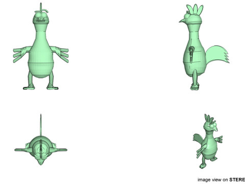 Cartoon Animal - Chicken 3D 모델