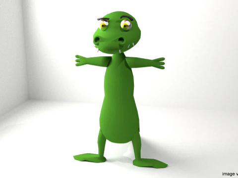 Animal de dibujos animados - cocodrilo Modelo 3D