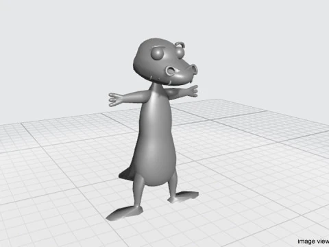 Cartoon Animal - Crocodile 3D Model