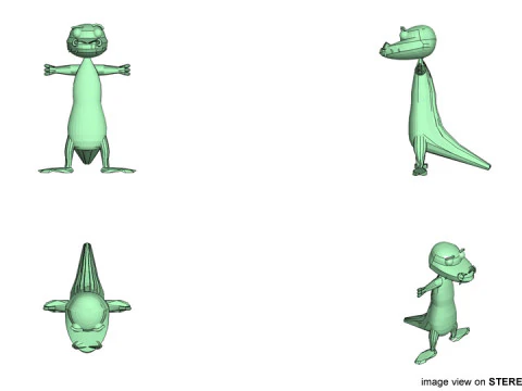 Cartoon Animal - Crocodile 3D Model