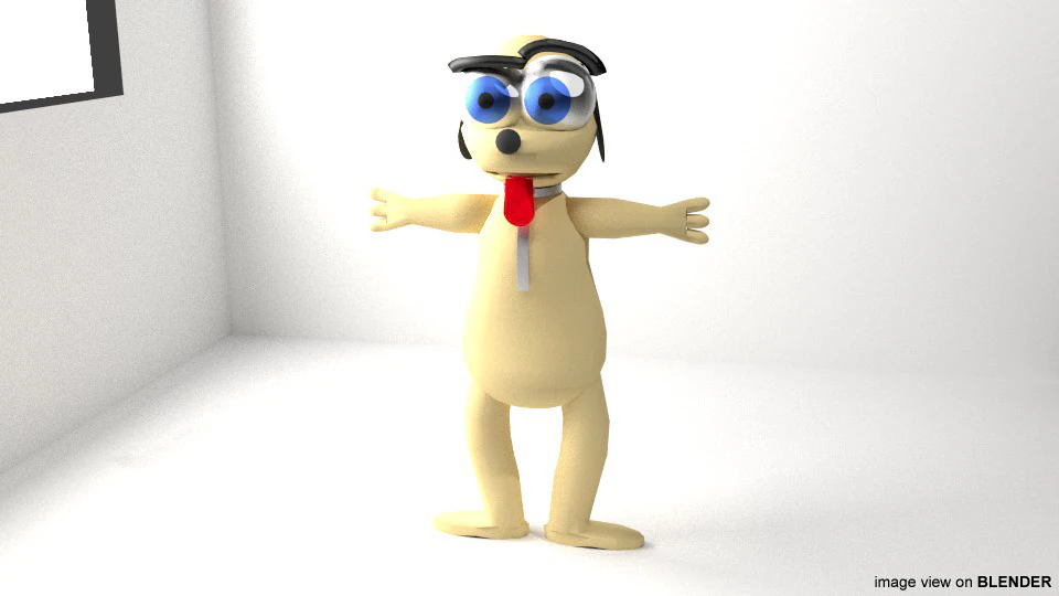 Cartoon Animal - Dog 3D Model .c4d .max .obj .3ds .fbx .stl .blend 