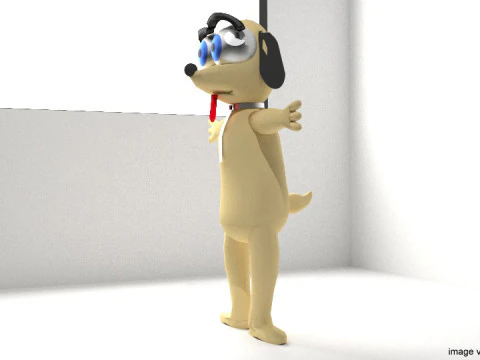 Cartoon Animal - Dog 3D Model