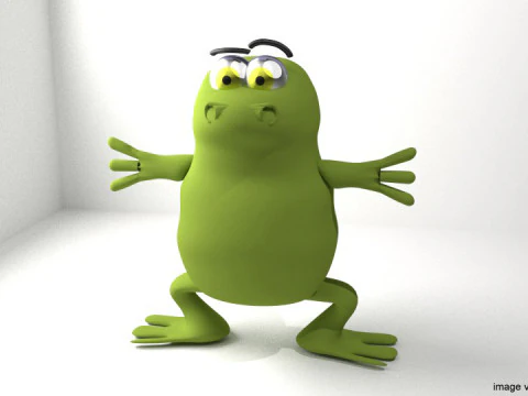 Cartoon-Tier - Frosch 3D Modell