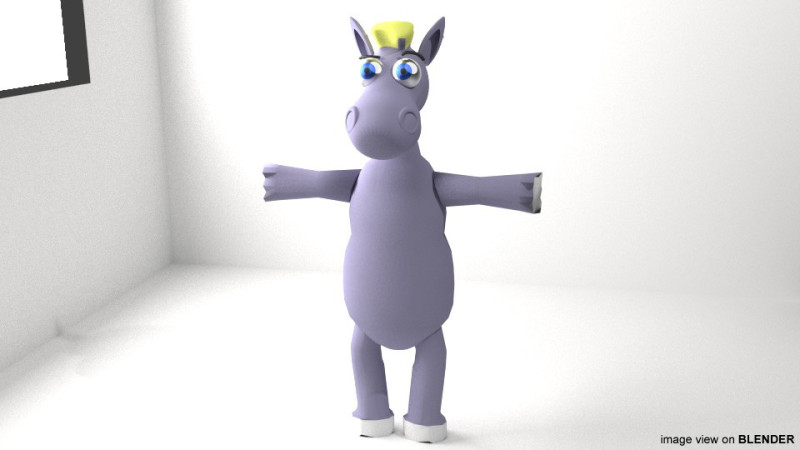 Cartoon Animal - Horse Modelo 3D .c4d .max .obj .3ds .fbx .stl .blend 