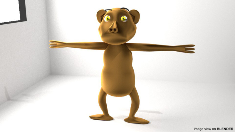 Cartoon Animal - Monkey Modelo 3D .c4d .max .obj .3ds .fbx .stl .blend 