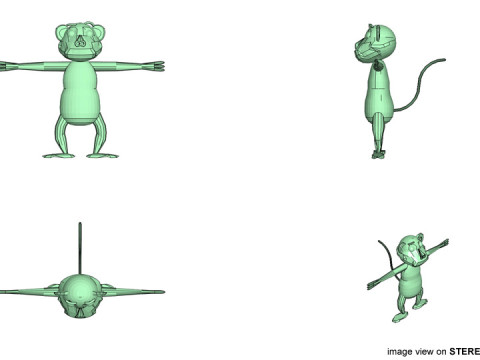 Cartoon Animal - Monkey Modelo 3D