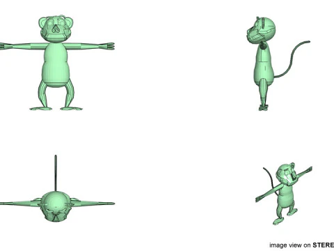Cartoon Animal - Monkey 3D Model