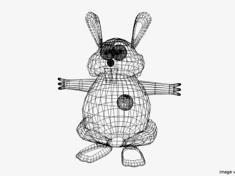 Cartoon Animal - Rabbit 3D Model