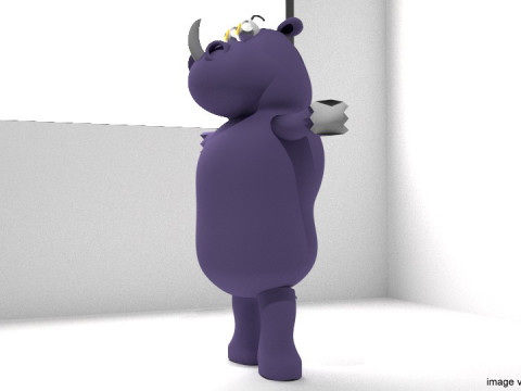Cartoon Animal - Rhino 3D Model