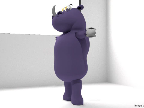 Cartoon Animal - Rhino 3D Model