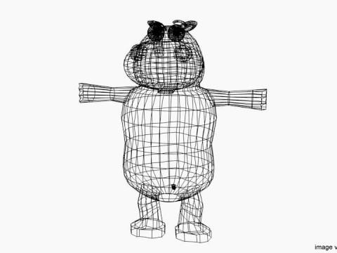 Cartoon Animal - Rhino 3D Model