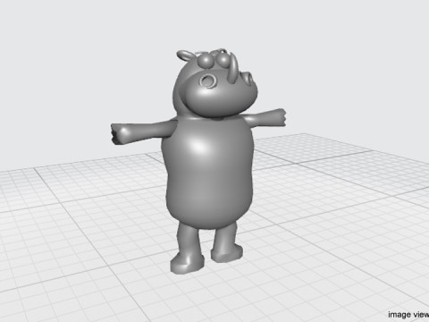 Cartoon Animal - Rhino 3D Model