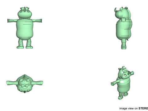 Cartoon Animal - Rhino 3D Model