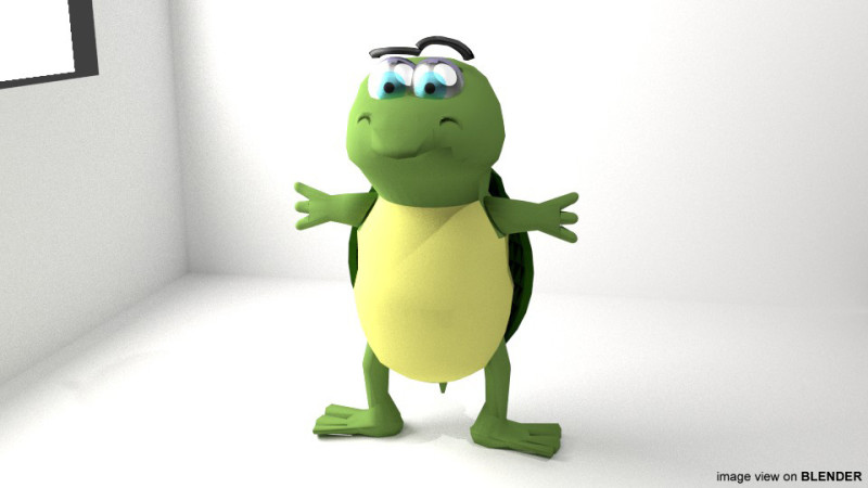 Cartoon Animal - Turtle 3Dモデル .c4d .max .obj .3ds .fbx .stl .blend 