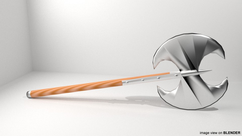 Battle Axe - Double Headed Modèle 3D .c4d .max .obj .3ds .fbx .stl .blend 