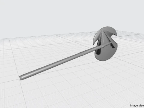 战斧 - 双头 3D 模型