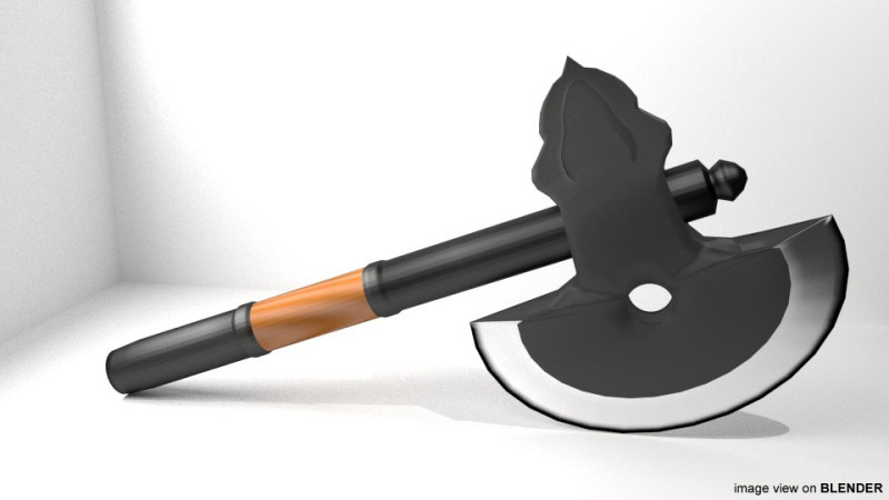 Battle Axe - Japaness Ono 3D Model .c4d .max .obj .3ds .fbx .stl .blend 